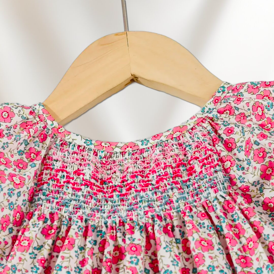Woven Pink floral Dress