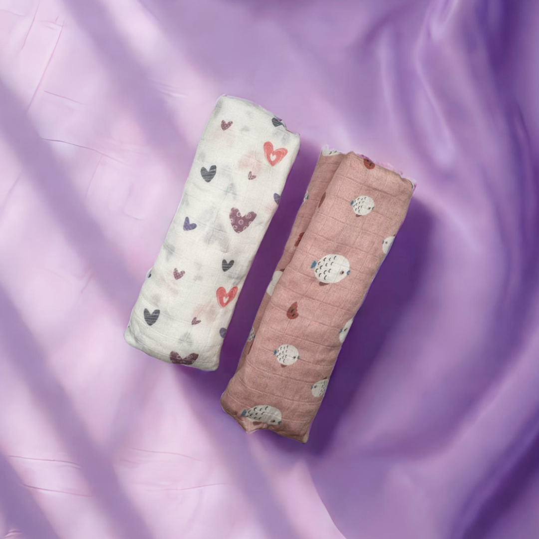 Pink Swaddle bundle (set of 2)
