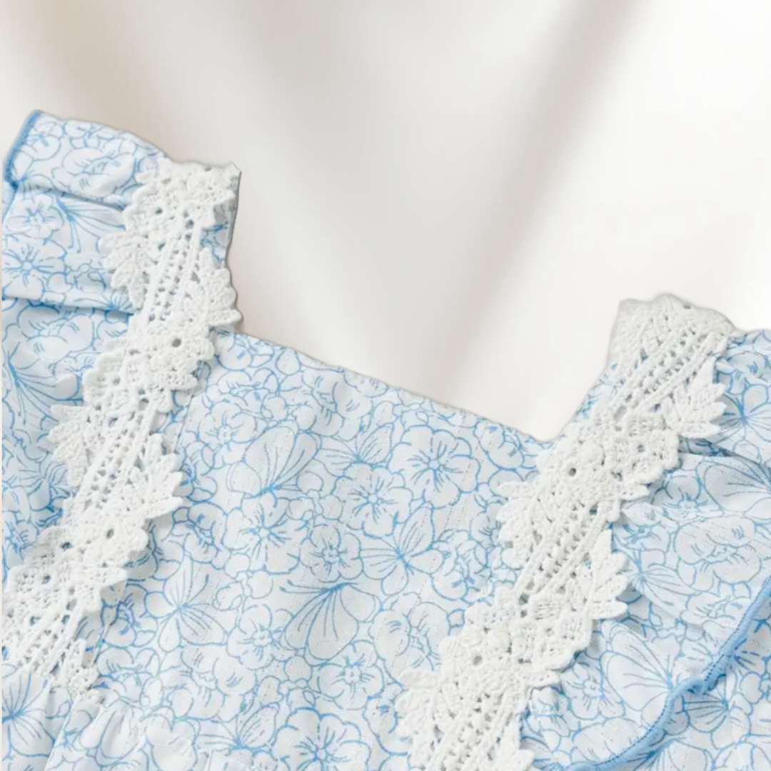 Lacey blue Romper
