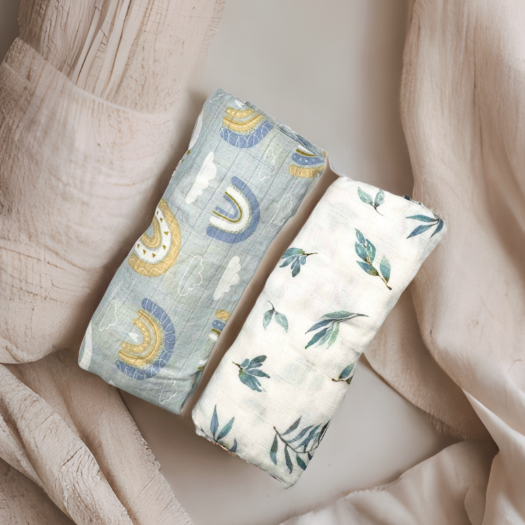 Blue Swaddle bundle (set of 2)