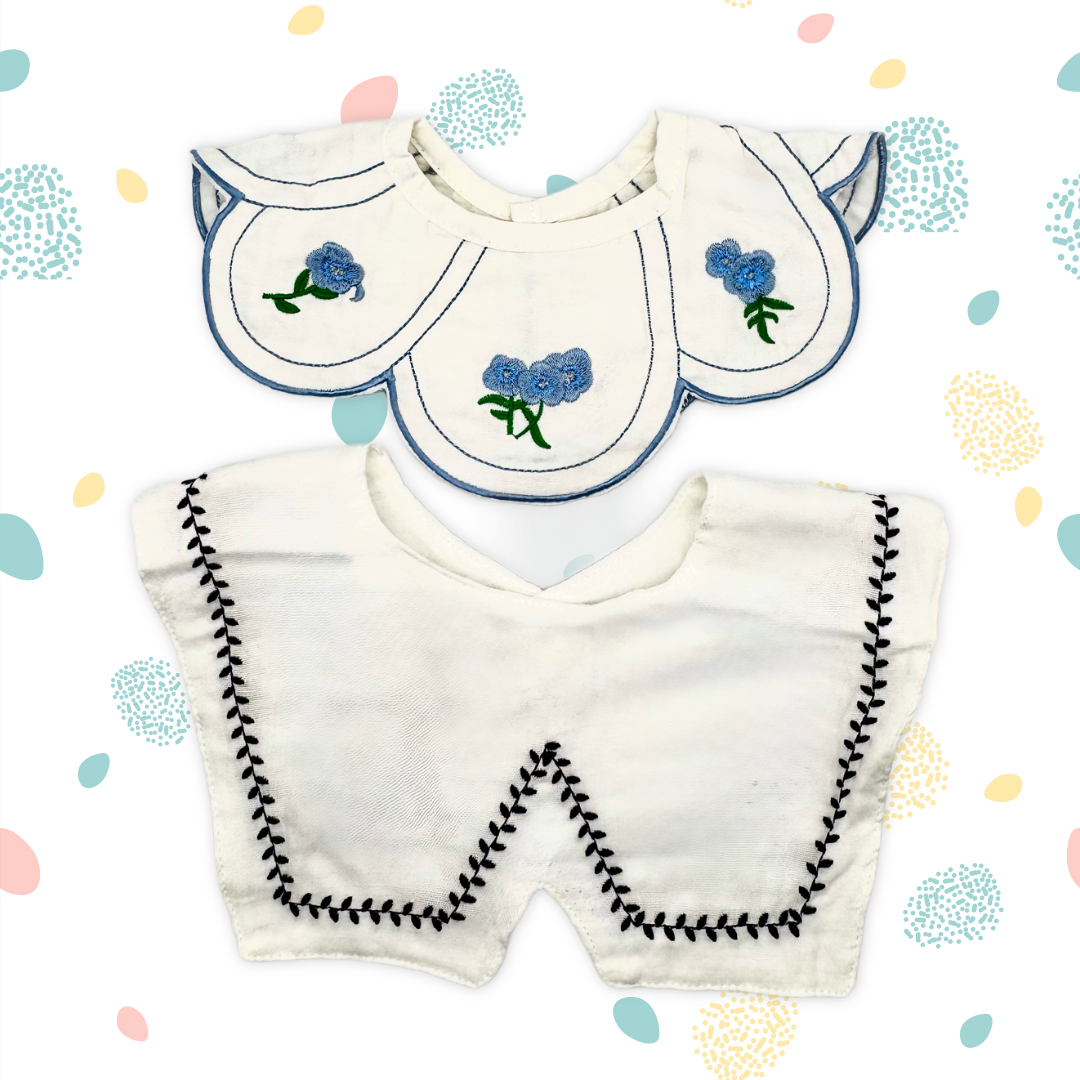 Blue Flax Baby Bibs (set of 2)
