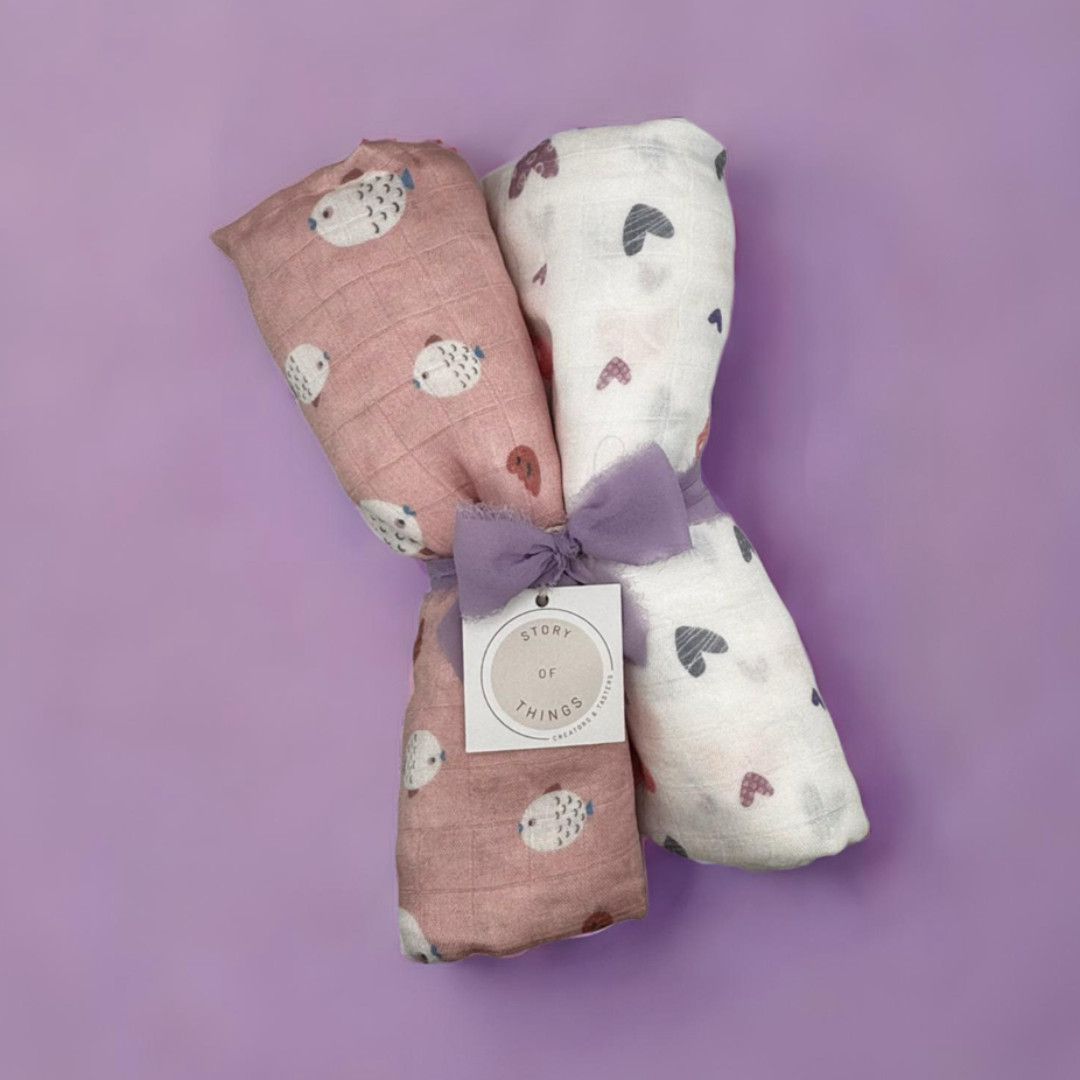 Pink Swaddle bundle (set of 2)