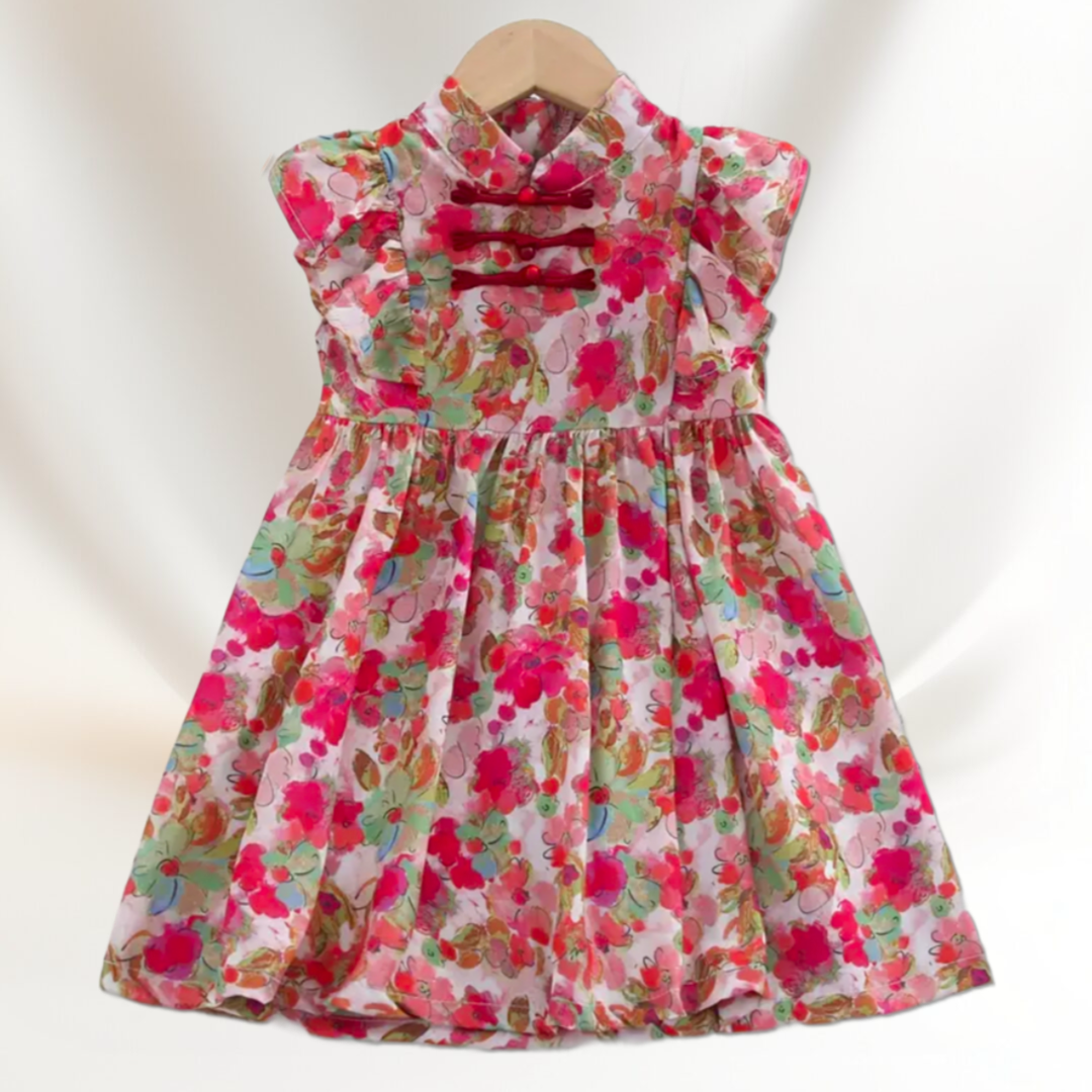 Pink Cheongsam Dress