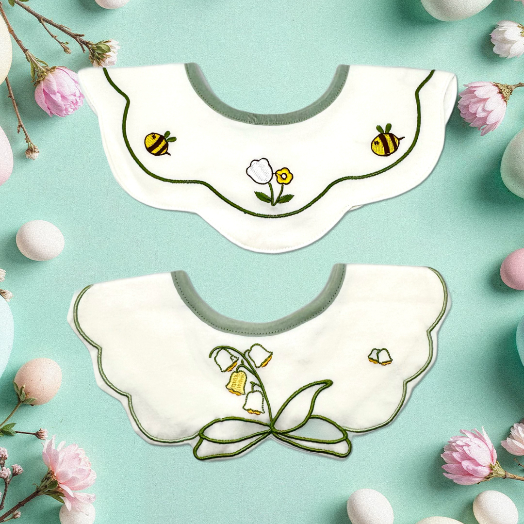 Bees Baby Bibs (set of 2)