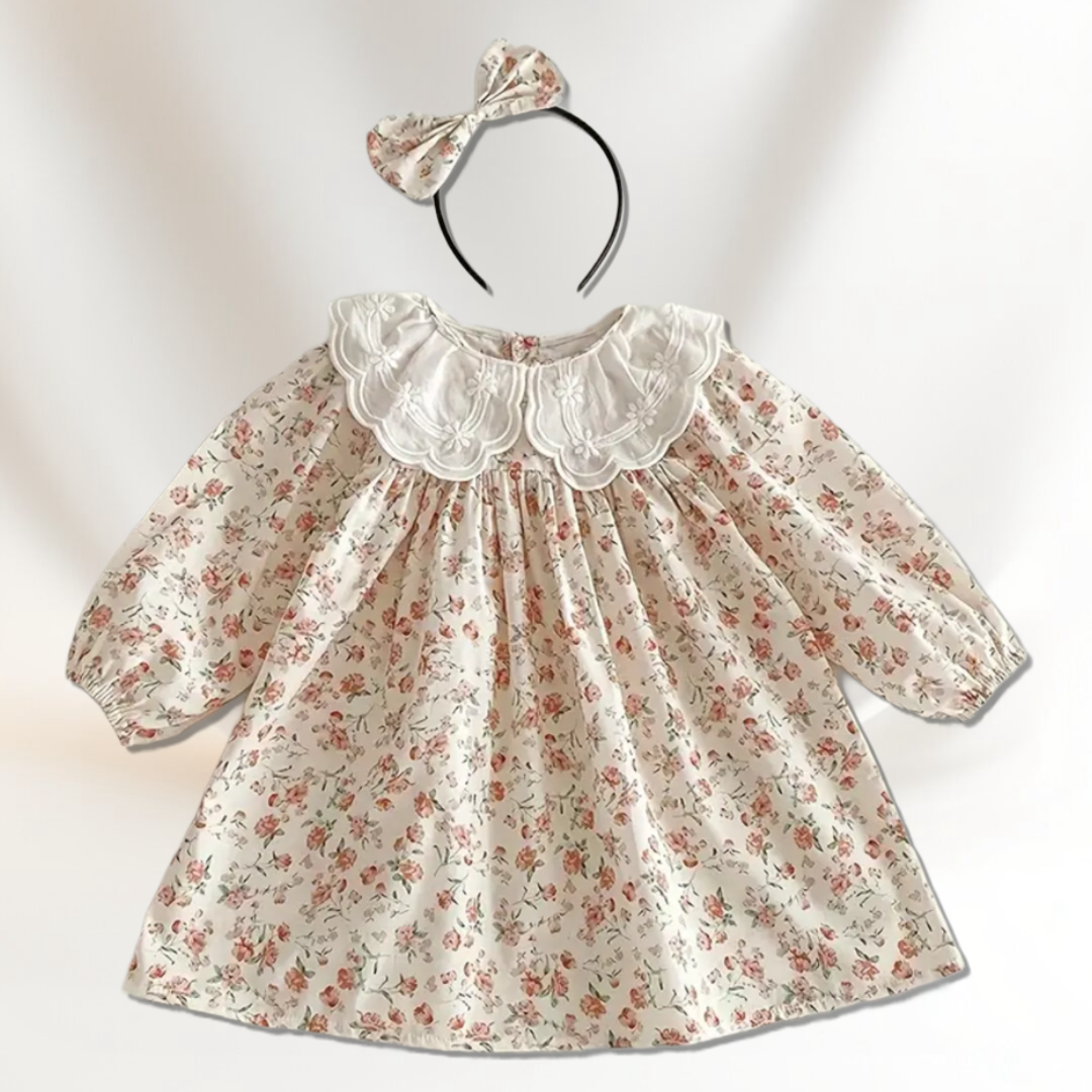 Simple lace with hair band dress