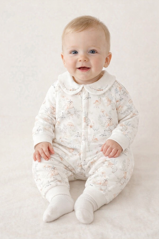 Bear Quilted winter Romper