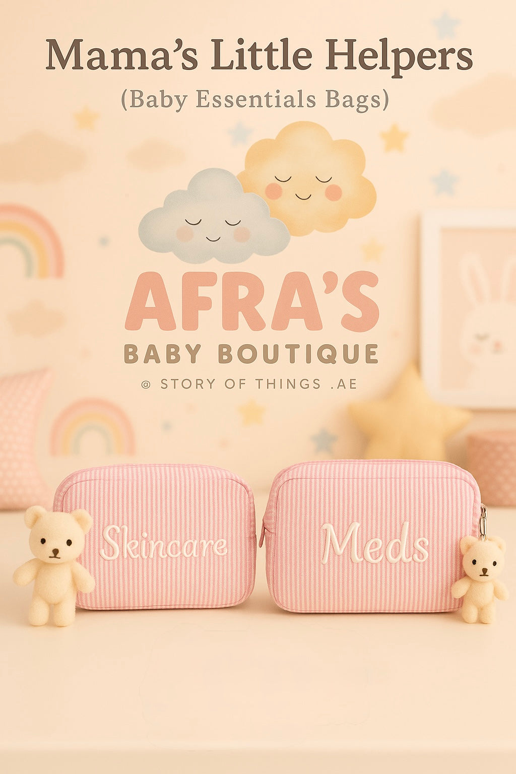 Baby essentials bags (Pink)