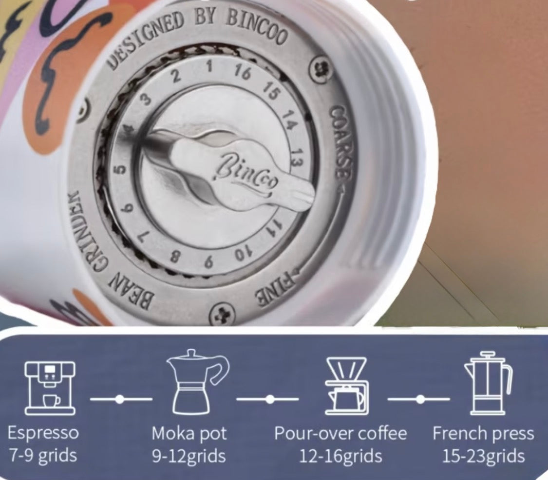 مطحنة رحلات يدوية مغطاة بقاعدة من الجلد - جلد كركمي