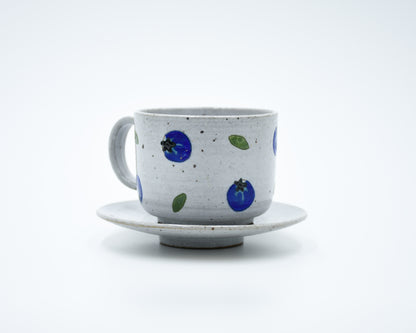 BLUEBERRY MORNING CUP & SUACER SET