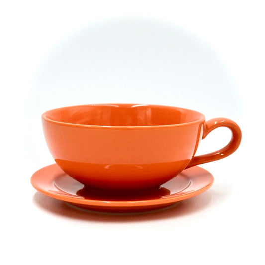 Solid Orange Latte CUP & SAUCER