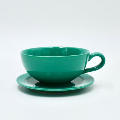 Solid Teal Latte CUP & SAUCER