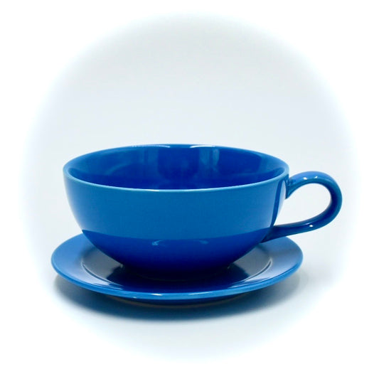 Solid Blue Latte CUP & SAUCER